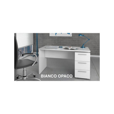 Q.TA' 1 KIT SCRIVANIA STYLUS C/CASSETTIERA 138X60X74 B.CO LAC.