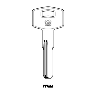 Q.TA' 5 SILCA TAR16 CHIAVE PUNZONATA OTTONE