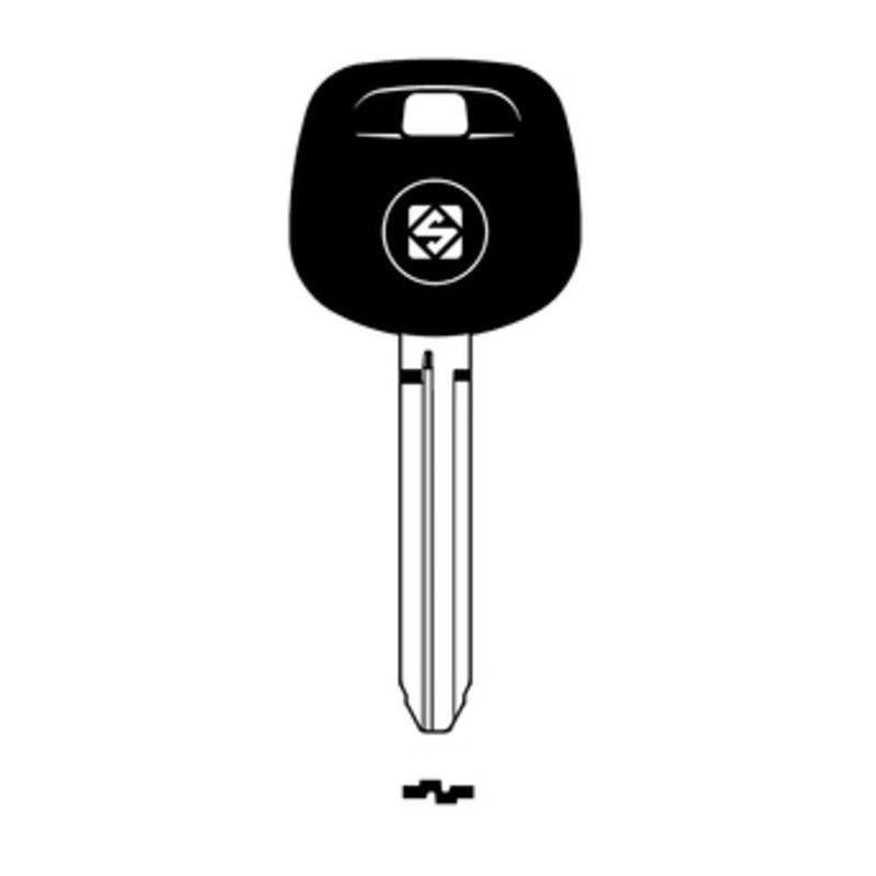 Q.TA' 2 SILCA TOY43RATE CHIAVE TRANSPONDER VUOTA OTTONE