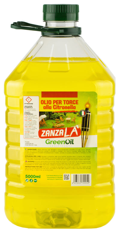 Q.TA'. 4 OLIO PER LAMPADE E TORCE ALLA CITRONELLA 5 L