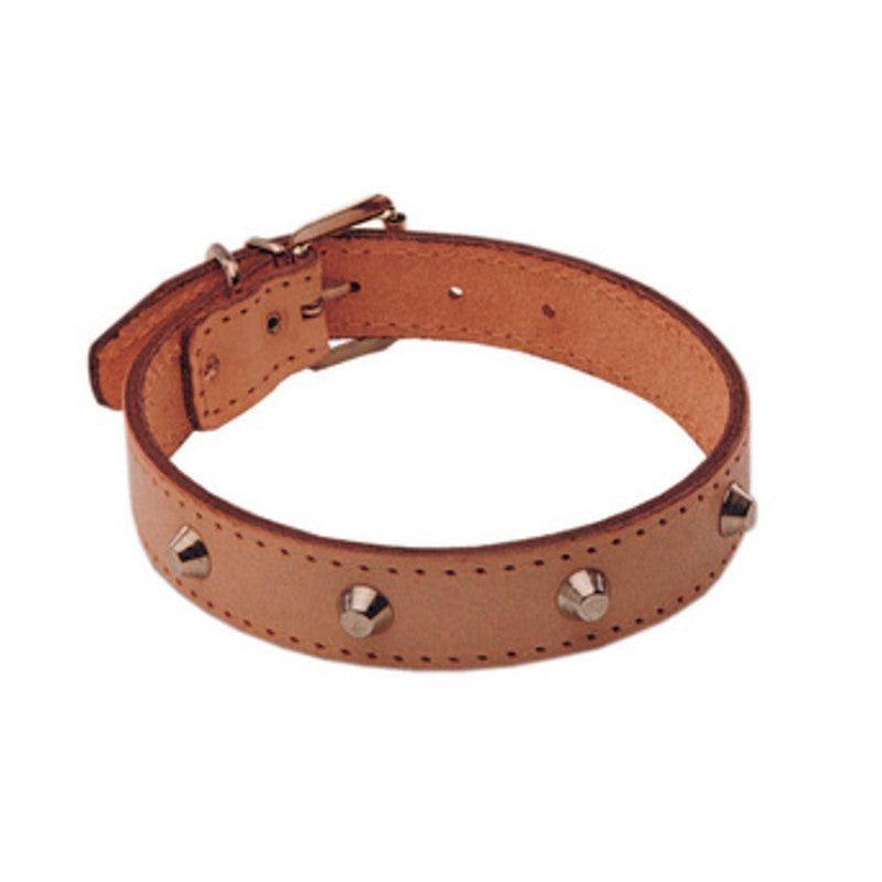 Q.TA' 6 COLLARE P/CANI CUOIO BORCHIATO 35 X 610MM