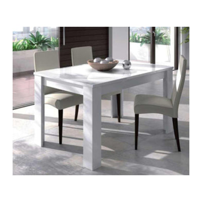 Q.TA' 1 KIT TAVOLO KENDRA 140/190X90XH78CM BIANCO LUCIDO