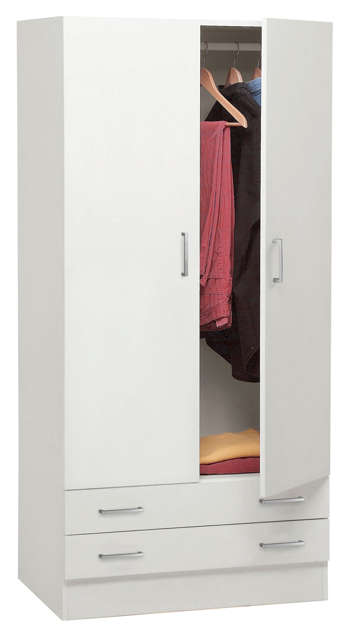 Q.TA' 1 KIT ARMADIO 2 ANTE + 2 CASS 82X46X184,3 BIANCO
