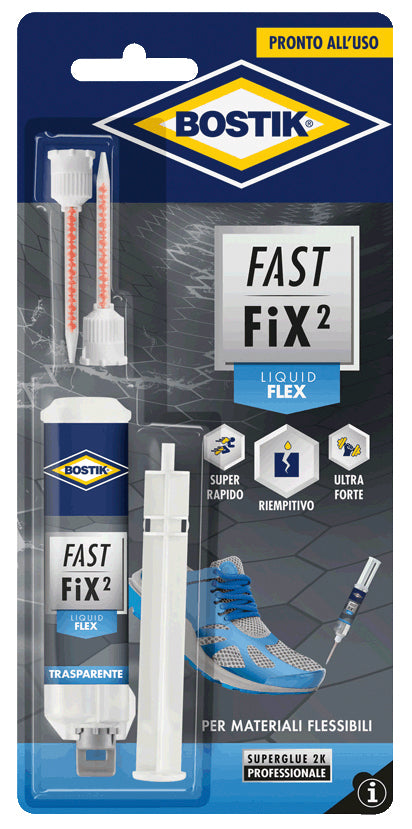 Q.TA'. 6 BOSTIK COLLA FAST FIX LIQUID FLEX 10 G BLISTER