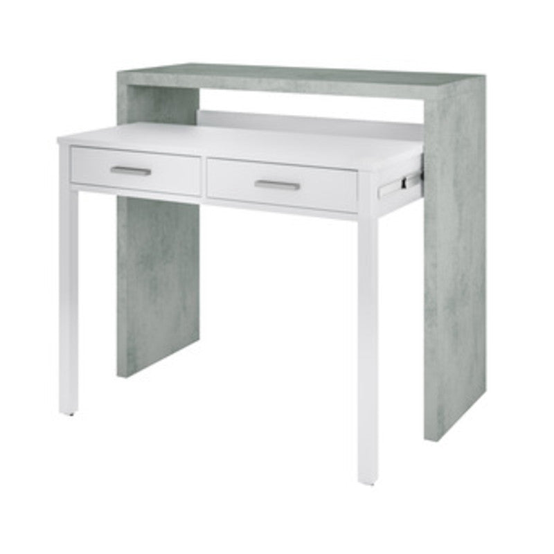 Q.TA' 1 KIT SCRIVANIA ESTENSIBILE 99X36XH88CM BIANCO CEM.