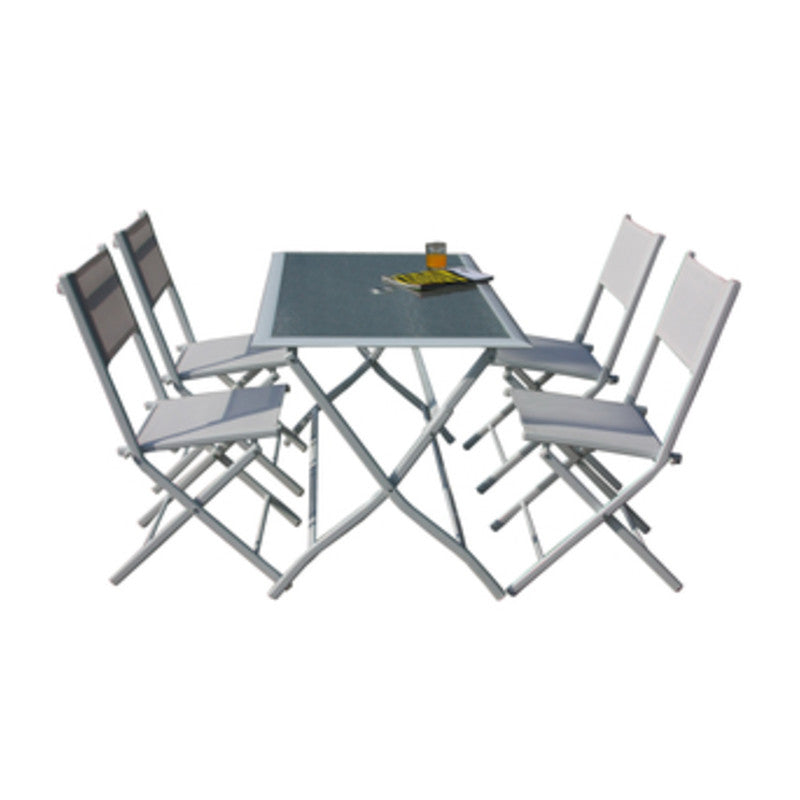 Q.TA' 1 SET TAVOLO + 4 SEDIE PIEGHEVOLE ASTRO HFS-268