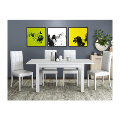 Q.TA' 1 KIT TAVOLO FIRENZE 110/150X70XH76 BCO FRASSINO