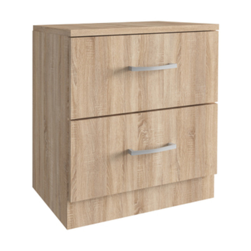 Q.TA' 1 KIT COMODINO 2 CASSETTI 45X34XH47 CM ROVERE
