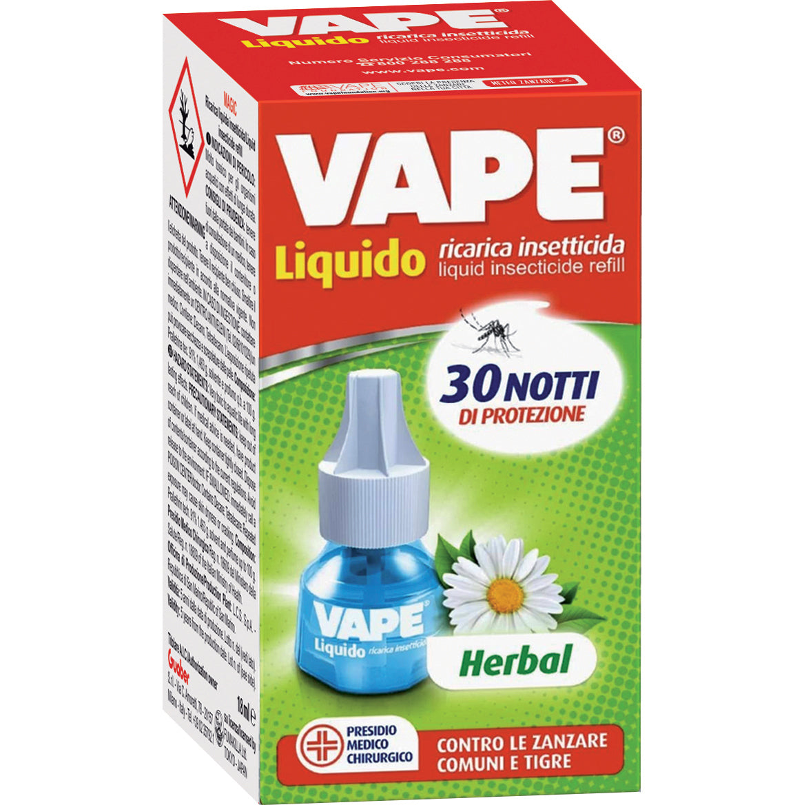 Q.TA'. 30 ANTIZANZARE VAPE MAGIC RICARICA LIQUIDA 30 NOTTI