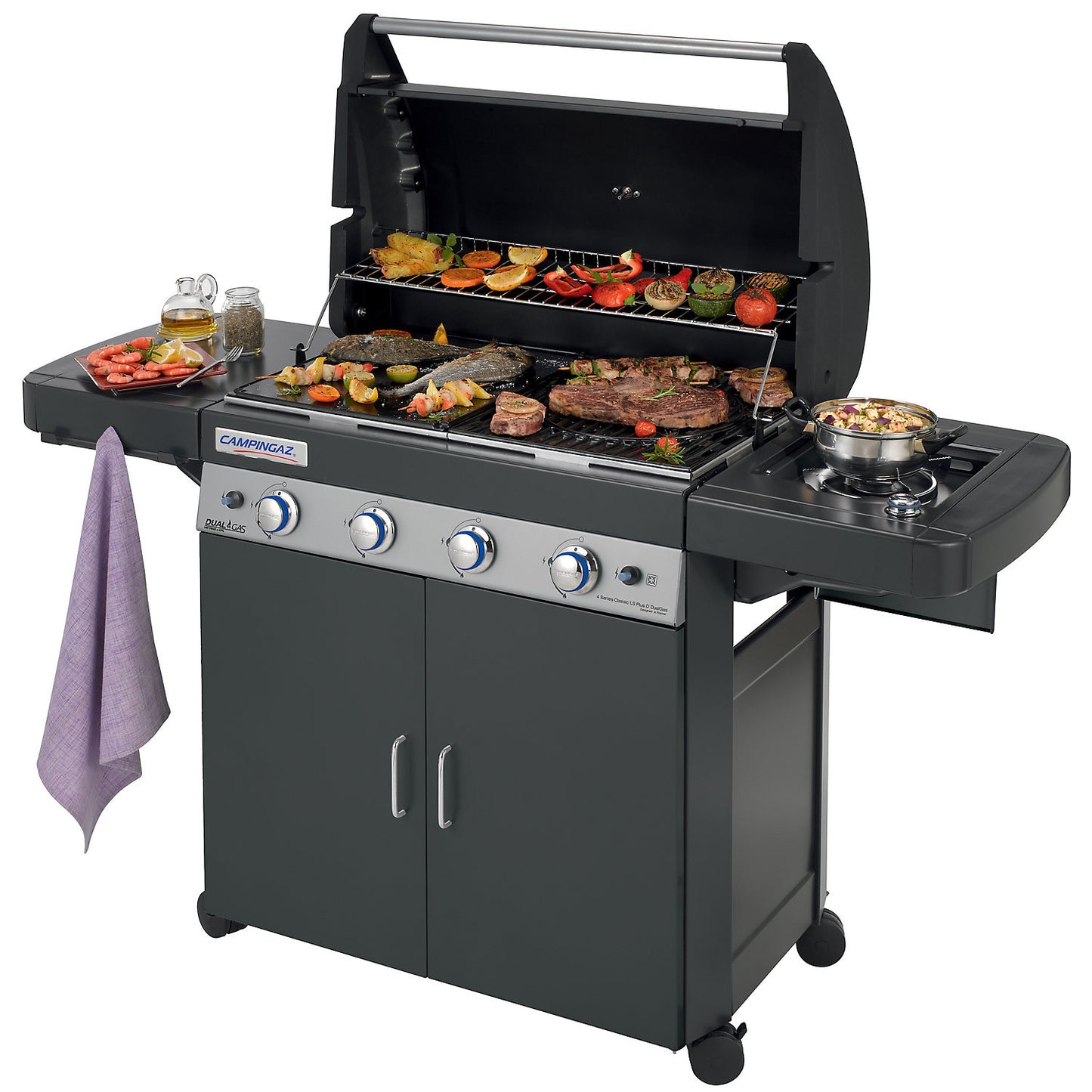 BARBECUE DUALGAS 4 CLASSIC LS PLUS DARK 12.8+2.3KW