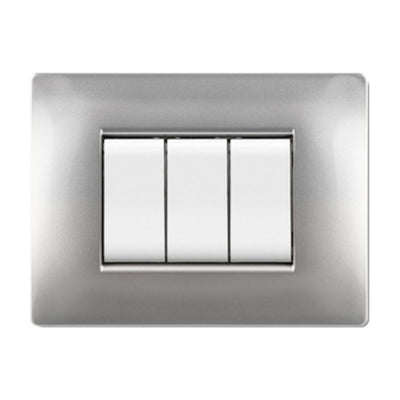 Q.TA' 1 PLACCA LIFE Q LIVING PLAST ALLUMINIO CHIARO 4P