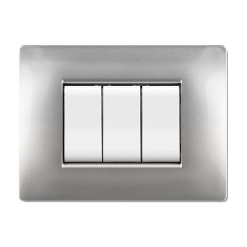 Q.TA' 1 PLACCA LIFE Q LIVING PLAST ALLUMINIO CHIARO 4P