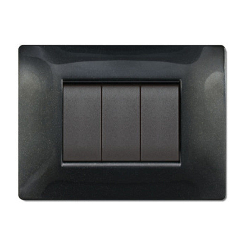 Q.TA' 1 PLACCA LIFE Q LIVING PLAST NERO GLITTERING 4P