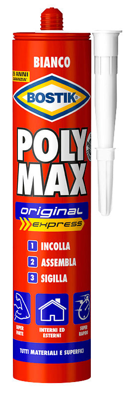 BOSTIK POLYMAX ORIGINAL 425 G BIANCO CARTUCCIA