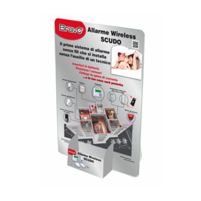 Q.TA' 1 PANNELLO PUBBLICITARIO ALLARME CM.30X42