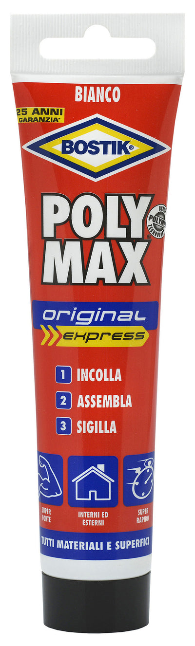 Q.TA'. 12 BOSTIK POLYMAX ORIGINAL 165 G BIANCO TUBO