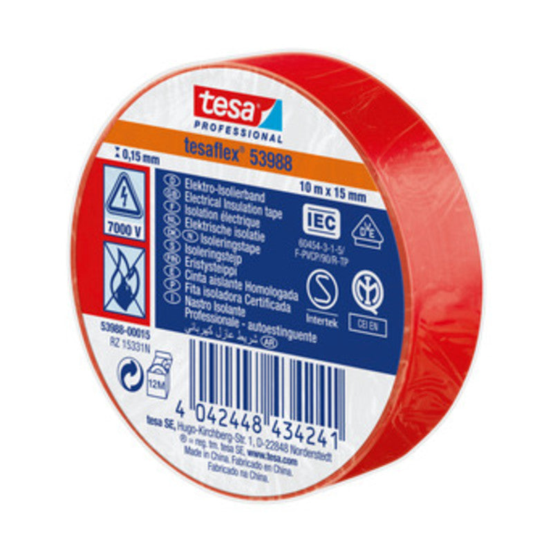 Q.TA' 10 NASTRO ISOLANTE CERTIFICATO ROSSO 10MTX15MM