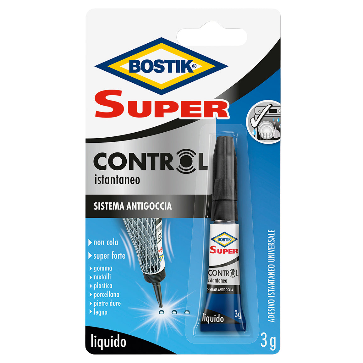 Q.TA'. 12 BOSTIK SUPER CONTROL ISTANTANEO 3 G BLISTER