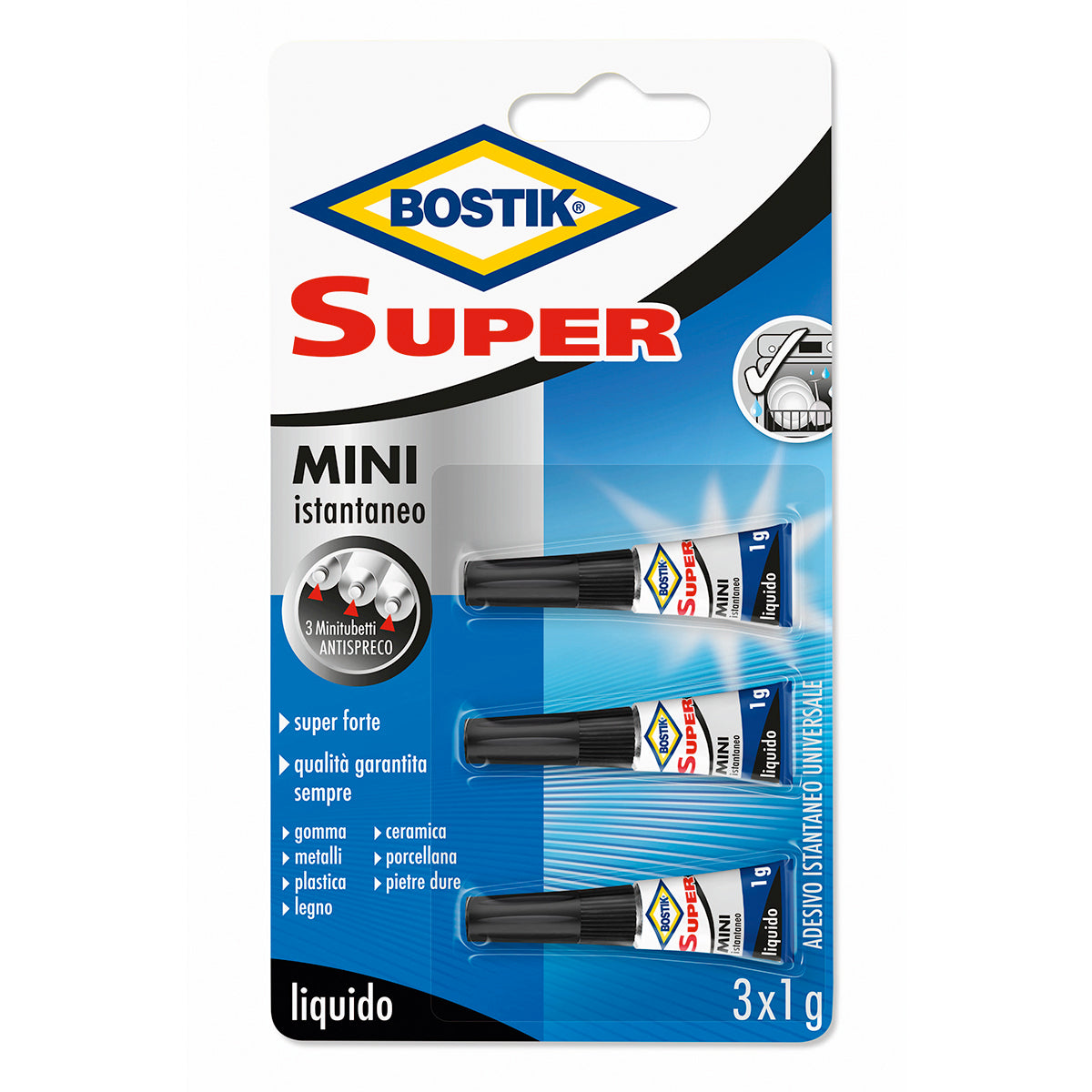 Q.TA'. 10 BOSTIK SUPER MINI ISTANTANEO 3X1 G BLISTER