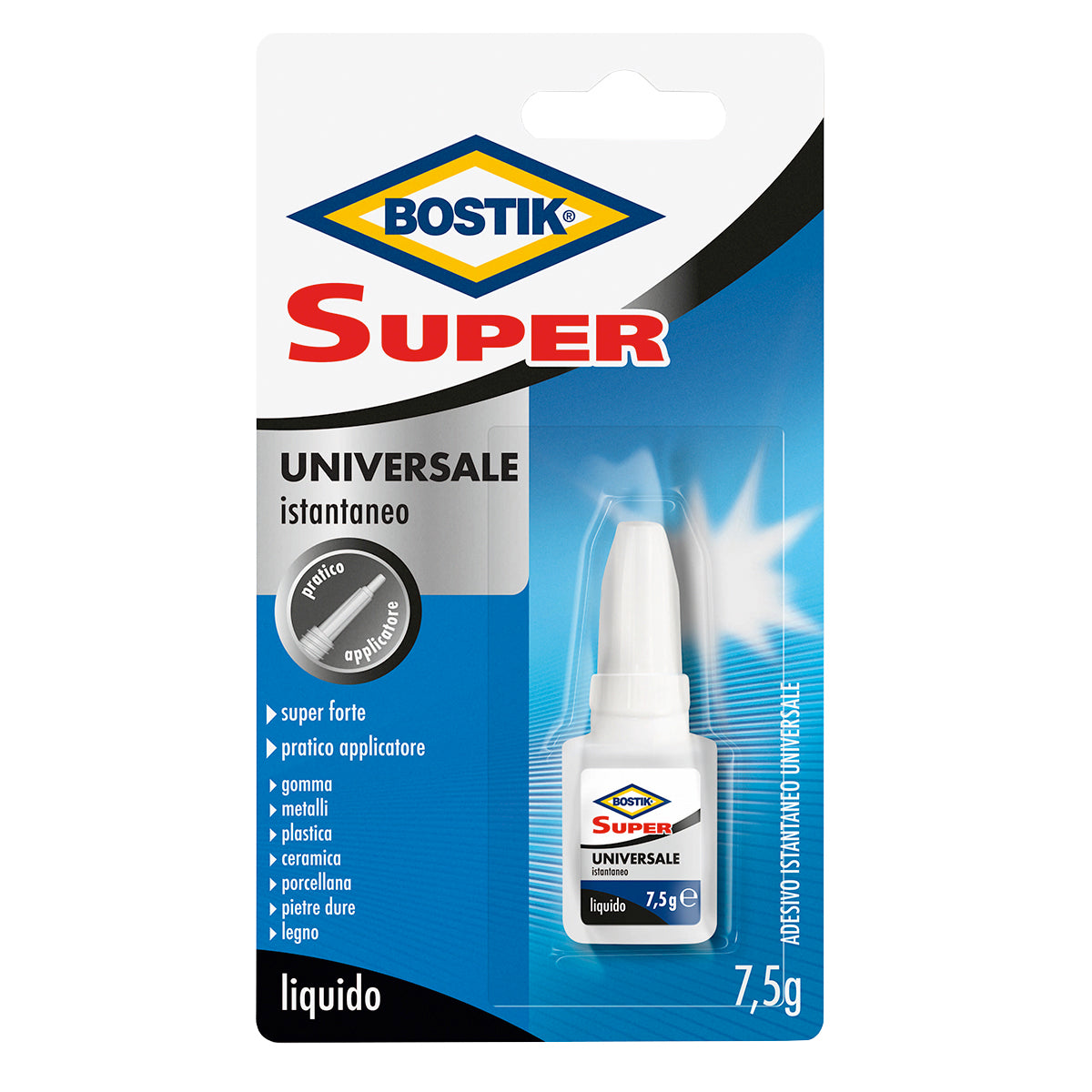 Q.TA'. 12 BOSTIK SUPER UNIVERSALE ISTANTANEO 7,5 G BLISTER