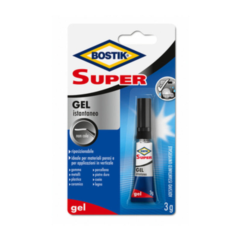 Q.TA' 12 BOSTIK SUPER GEL ISTANTANEO ADESIVO 3 G BLISTER