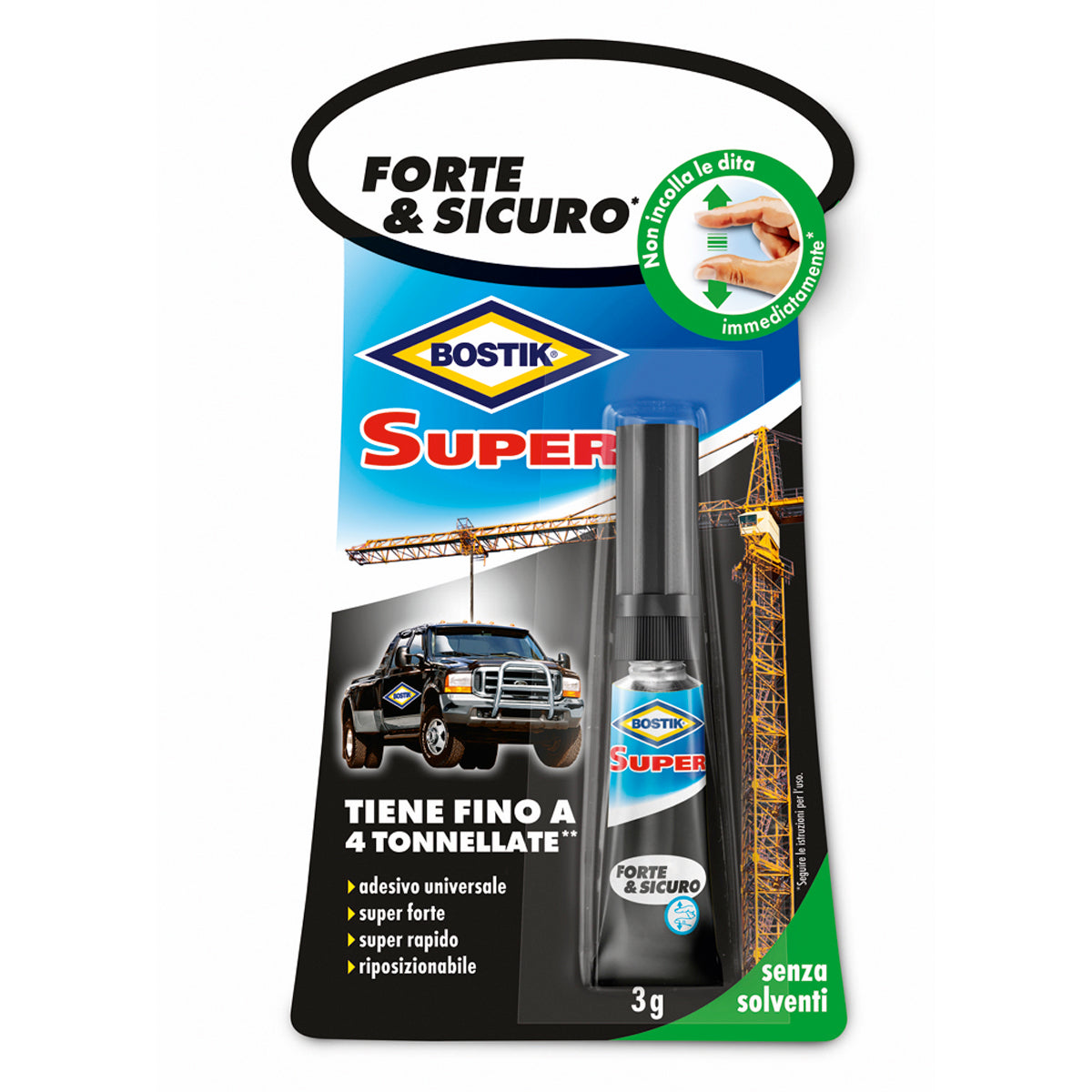 Q.TA'. 12 BOSTIK SUPER FORTE SICURO 3 G BLISTER