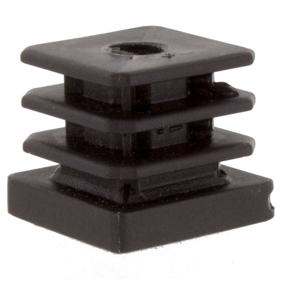 Q.TA'. 50 PUNTALE ALETTATO 20X20 MM FORATO 10MA PLAST NERO