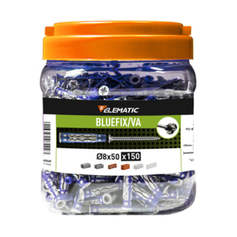 Q.TA' 1 ELEMATIC TASSELLO BLUEFIX VA 8X50 C/VITE BARAT 150