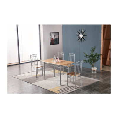 Q.TA' 1 SET TAVOLO C/4 SEDIE 120X70 CM LEGNO CHIARO