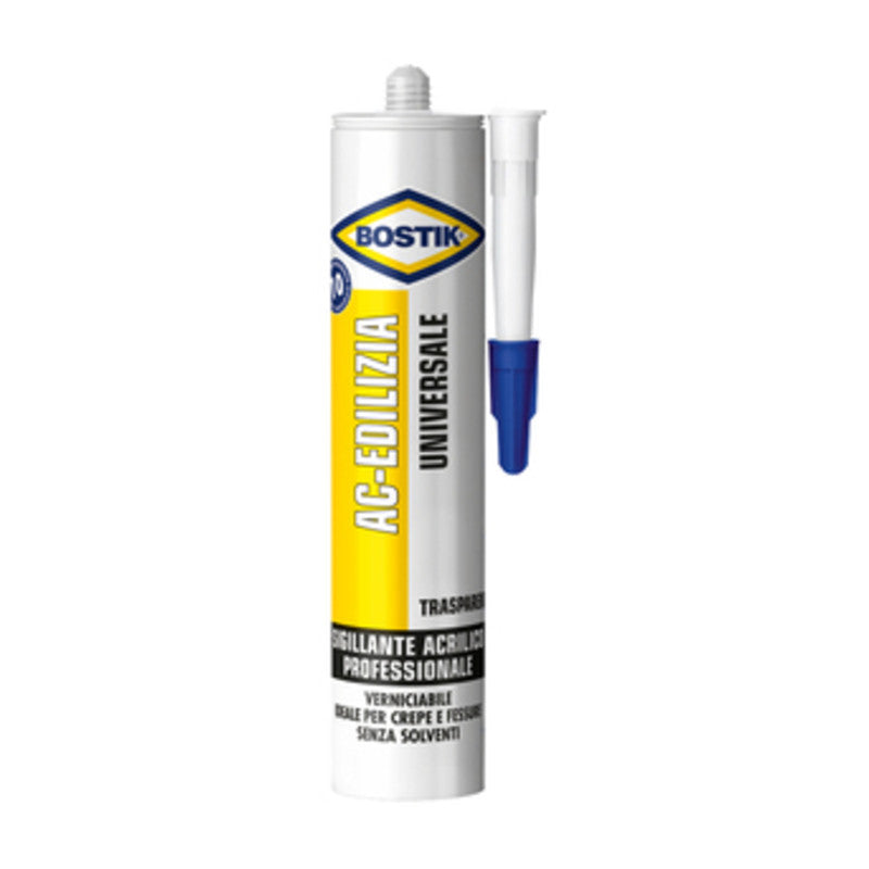 Q.TA' 12 BOSTIK ACRILICO EDILIZIA 300ML TRASPARENTE CART