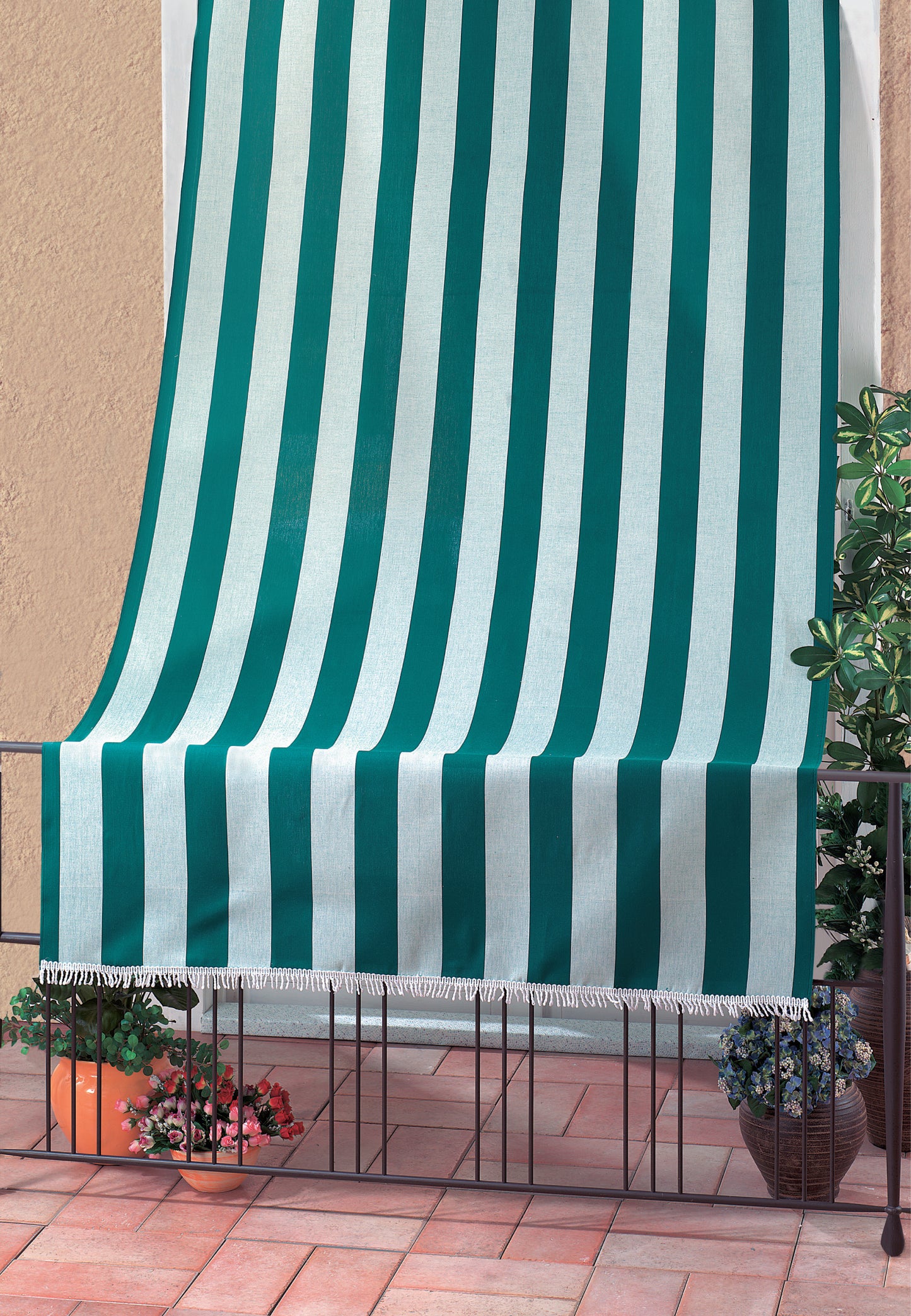 TENDA DA SOLE RIO 140XH250 CM RIGATO VERDE