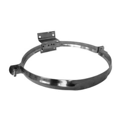 Q.TA' 1 COLLARE INOX C/STAFFA P/TUBO STUFA 25CM ECO