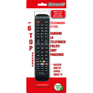 Q.TA' 1 TELECOMANDO TV 6 TOP BRANDS
