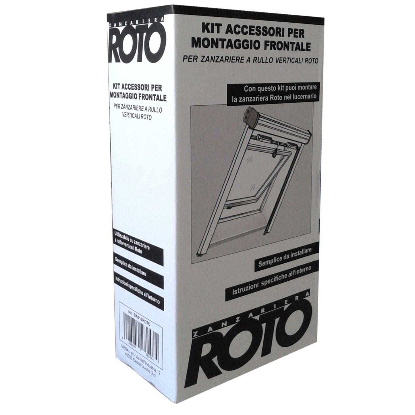 Q.TA' 1 SET MONTAGGIO FRONTALE P/ZANZARIERA MEDAL